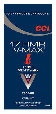 V-MAX VARMINT RIMFIRE 17HMR VMAX 17GR 50RND