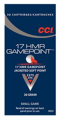 GAMEPOINT 17HMR JSP 20GR 50RND