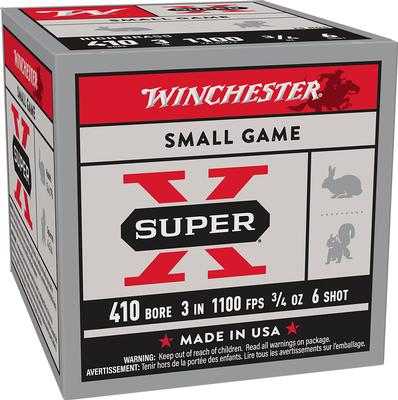 410GA 3in 3/4oz 1100FPS 6 Shot Super X 25RD