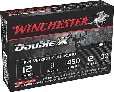 12GA 3` 12 PELLETS 00 BUCK SHOT DOUBLE X HIGH VELOCITY 5 PER BOX