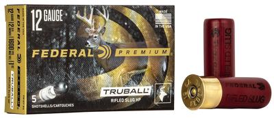 12Ga 2.75` 1 oz Rifled Slug Shot Premium Vital-Shok TruBall 5 Per Box