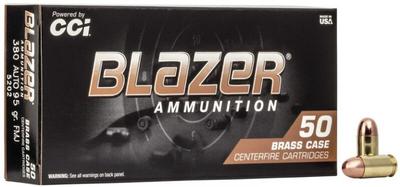  380 Acp 95gr Fmj Blazer Brass 50rds