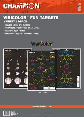 VISICOLOR TRAINING SILHOUTTE TARGET 12PK