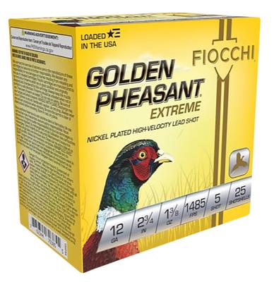  12ga 2.75 ` 1 3/8 Oz 5 Shot Golden Pheasant Extrema 25 Per Box