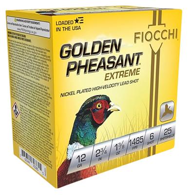  12ga 2.75 ` 1 3/8 Oz 6 Shot Golden Pheasant Extrema 25 Per Box