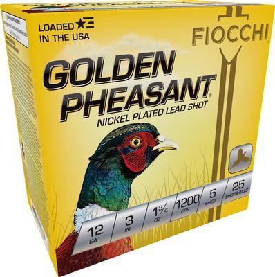12Ga 3` 1 3/4 oz 5 Shot Golden Pheasant Extrema 25 Per Box