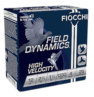  12ga 2.75 ` 1 1/4 Oz 1330 Fps 4 Shot Field Dynamics High Velocity 25 Bx