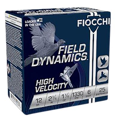 12Ga 2.75` 1 1/4 oz 1330 fps 6 Shot Field Dynamics High Velocity 25 Bx