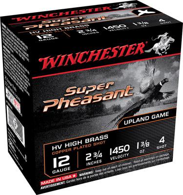 12Ga 2.75` 1 3/8 oz 1450 fps 4 Shot Super Pheasant High Brass 25 Bx