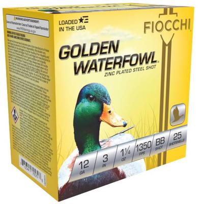 12GA 3in Steel Shot BB Golden Waterfowl 25RD