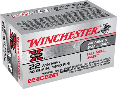 22MAG 40GR FMJ Super-X 50RD