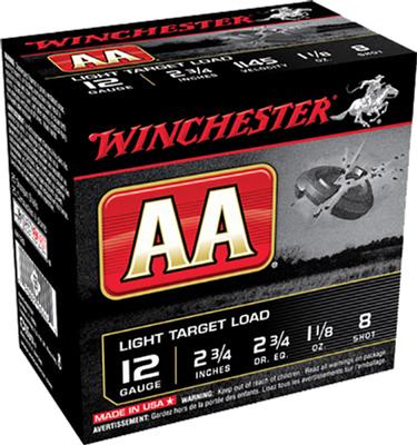 12GA 2-3/4DR 1-1/8OZ 8 Shot 2.75` Winchester AA 25RDS