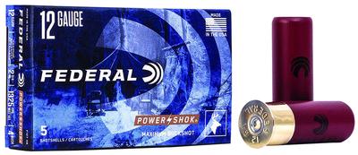 12ga 2.75` 27 Pellets 1 1/4 oz 4 Buck Shot Power-Shok Magnum5 Per Box
