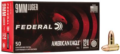  9mm 124gr Fmj American Eagle 50rds