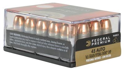 45 ACP 165GR HYDRA-SHOK 20rds