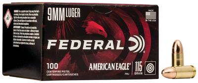  9mm 115gr Fmj American Eagle 50rds