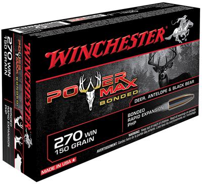 Winchester Ammo X2704BP Super-X 270 Winchester 150 GR Power Max Bonded ...