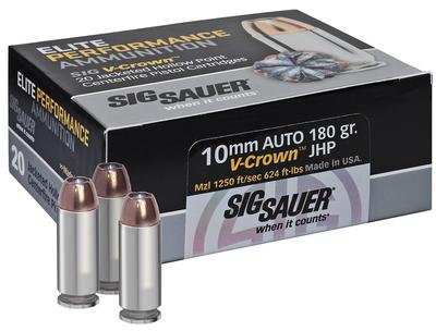 10MM AUTO 180GR JHP SIG SAUGER 20RDS