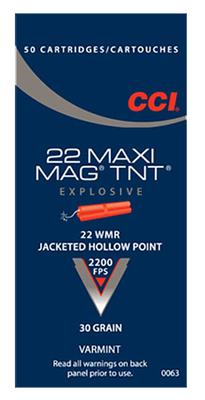  22 Mag 30 Gr Jhp Maxi- Mag Tnt 50 Rd