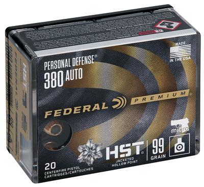 Premium 380 Auto 99gr HST JHP 20 Per Box