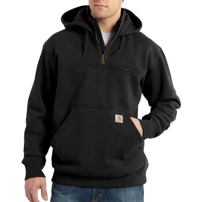 MENS HVYWT 1/4 ZIP HOODED SWEATSHIRT