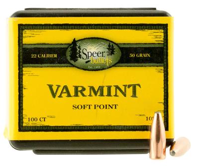  22cal Bullet 50gr Spitzer Sp Jacketed