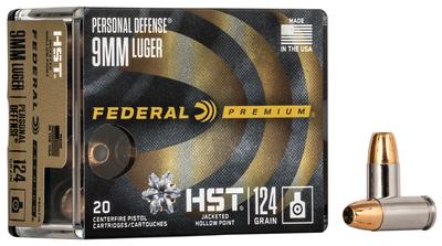 9mm 124GR HST Jacketed Hollow Point 50RD