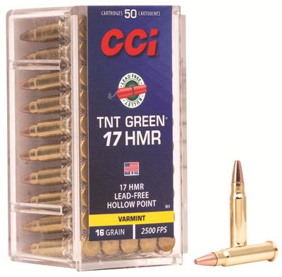 17HMR 16GR TNT Green Hollow Point Varmint 50RD