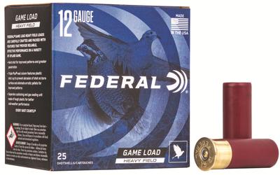  12ga 2.75 ` 1 1/8 Oz 1255 Fps 6 Shot Game- Shok Heavy Field 25 Bx