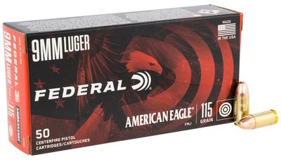 9MM 115GR FMJ  AMERICAN EAGLE 1000rds