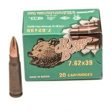 7.62x39 123GR FMJ 20RD