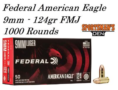 9MM 124 GR FMJ 1000 RD AMERICAN EAGLE