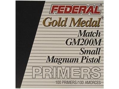 SMALL MAGNUM PISTOL MATCH PRIMERS #GM200M 1000CT