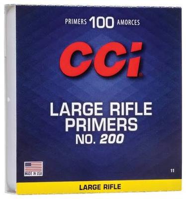 No. 200 Large Rifle Reloading Primers 100CT