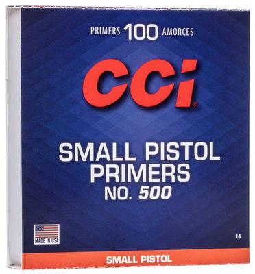 No. 500 Small Pistol Reloading Primers 100CT