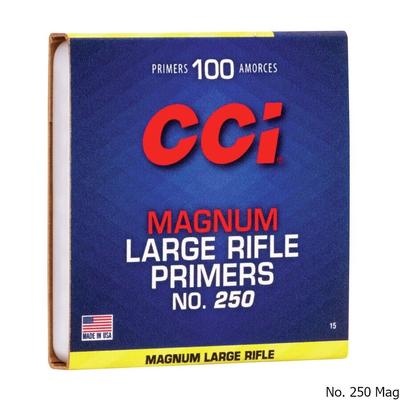 No. 250 Large Rifle Magnum Reloading Primers 100CT