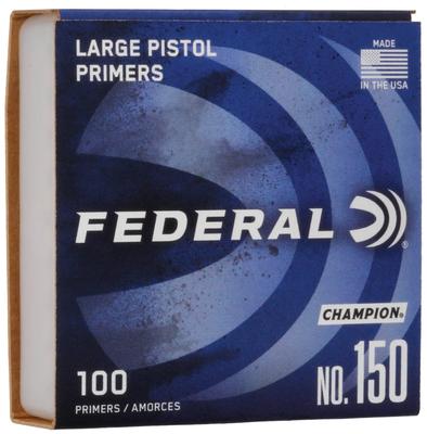 No. 150 Large Pistol Reloading Primers 100CT