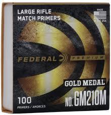 No. GM210M Large Rifle Match Reloading Primers 100CT