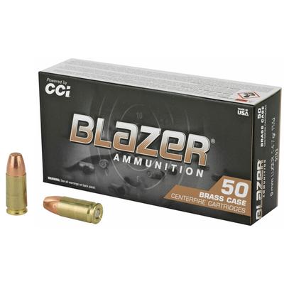 9MM 147GR FMJ BLAZER BRASS 50rds