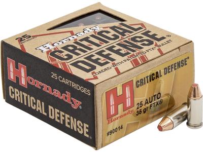 25 AUTO 35GR FTX CRITICAL DEFENSE 25 RD