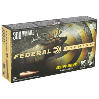  300win Mag 185gr Berger Hybrid Hunter 20rd