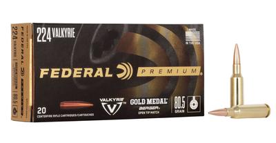 224 VALKYRIE 80.5GR GOLD MEDAL MATCH BERGER OPEN TIP 20 RD