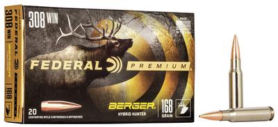 308 Win 168GR BERGER HYBRID HUNTER 20RD
