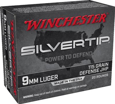 9MM 115GR JHP SILVERTIP 20rds