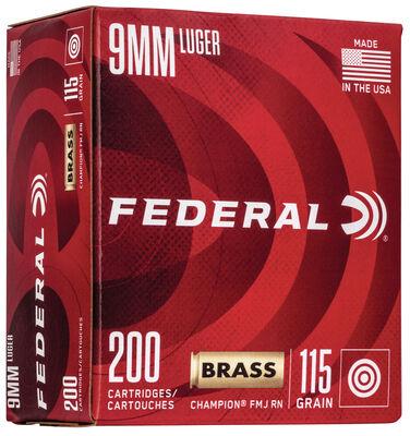 9mm 115GR FMJ Champion 200RD