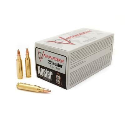22 NOSLER 62GR Flat Base Hollow Point Varmageddon 50RD