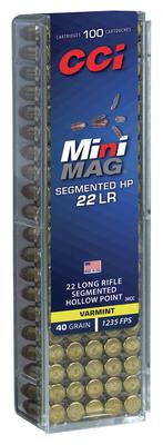 22LR 40GR Segmented Hollow Point Mini-Mag 100RD