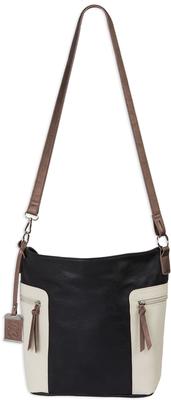  Hobo Black/Tan Pu Leather