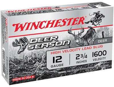 12Ga 2.75` 1 1/8 oz 1600 fps Slug Shot Deer Season High Velocity 5 Bx