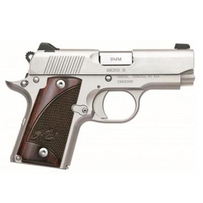 Kimber Micro 9 Stainless 9mm 3` Barrel, Rosewood Grips 6 Rd Mag